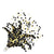 Black and Gold Push Up Confetti Poppers 8ct.