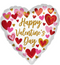 28" Playful Valentine day Hearts Jumbo Balloon