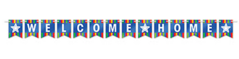 Foil Welcome Home Banner Streamer 6" x 8'