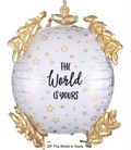 20" THE WORLD IS YOURS BALLOON SHAPE - PKG Grad