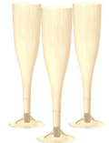 Vanilla Creme Premium Plastic Champagne Flutes