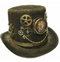 Steampunk Hat Black, Gold & Silver