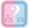 Gender Reveal 9in Square Plates