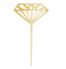 Plastic Gold Diamond Cupcake Toppers 5ct.