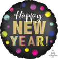 18" Satin Dotted Happy New Year Balloon
