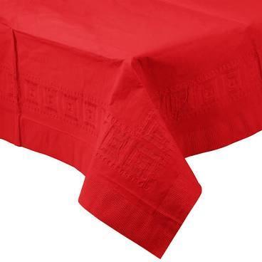 Classic Red Tissue-Poly Tablecover 54"x108"