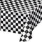 Black Checkered Plastic Table cover 54 X 108 1CT