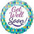 18" Get Well Colorful Diamonds Balloon #115