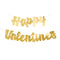Gold Script Happy Valentine's Day Banner