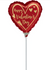 9" Arrow Heart Air fill only balloon