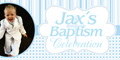 Patterned Blue Baptism Custom Banner