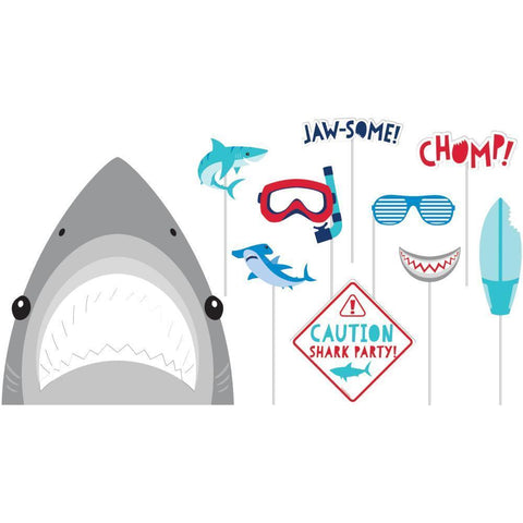 Shark Party Photo Booth Props 10ct.