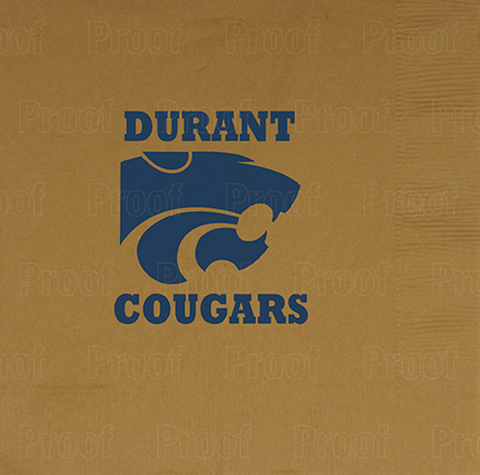 Durant High School Custom Printed Napkins 16ct