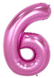 34" Pink Number 6 Balloon