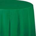 Emerald Green Plastic Octy-Round Tablecover 82"