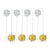 SILVER AND GOLD COCKTAIL PICKS 8CT