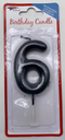 NUMBER CANDLE BLACK 6