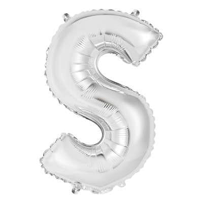 14" Foil Silver Letter Balloons Air-Filled