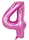 34" Pink Number 4 Balloon