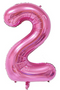 34" Pink Number 2 Balloon