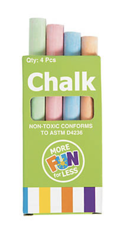 Value Pack Multi Colored Chalk - 6pks - 4ct. per box