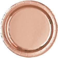 Rose Gold 7" PAPER PLATES 8CT.
