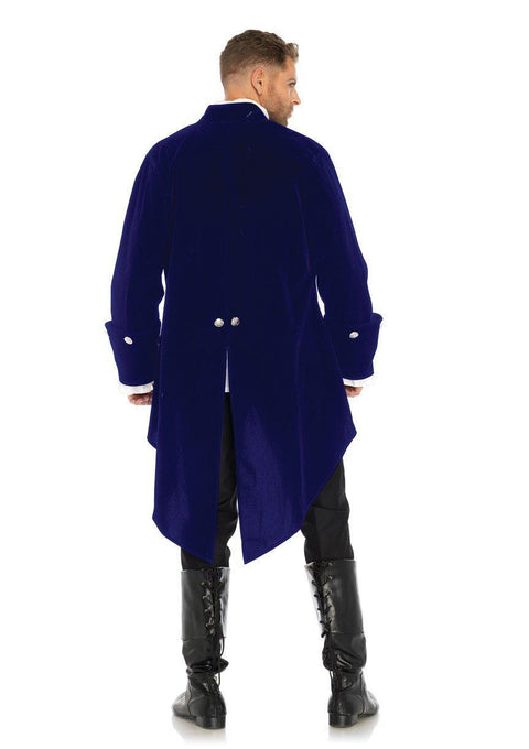 Long Velvet Blue Coat Men's Costume (Medium)