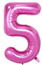 34" Pink Number 5 Balloon