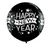 3' Qualatex New Year Confetti Dots Wrap Latex Balloon - Black 2CT.