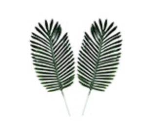 Fabric Fern Palm Leaves 2PCS