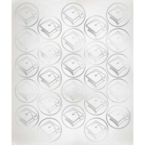 Grad Metallic Sticker Seals - Silver 50ct
