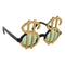 Gold Dollar Sign Fun Sunglasses