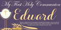 Purple and Gold Holy Communion Custom Banner