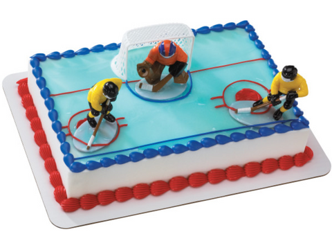 CAKE TOPPER - Hockey Face Off