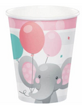 Enchanting Elephant 9oz. Cups 8CT. - Girl