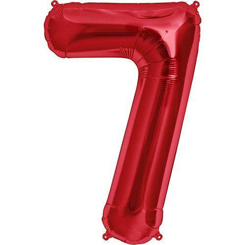 34'' Red Number 7 Balloon