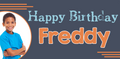 Grey and Orange Birthday Custom Banner