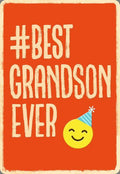 Hashtag and Emoji Birthday Hallmark Card Grandson