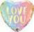 18" Love You Pastel Ombre Hearts Balloon #36