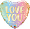 18" Love You Pastel Ombre Hearts Balloon #36