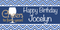 Navy Blue Birthday Cheers Birthday Custom Banner