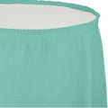 Fresh Mint Plastic Table Skirt 29in x 14ft