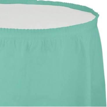 Fresh Mint Plastic Table Skirt 29in x 14ft