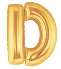 40" Megaloon Gold Letter D