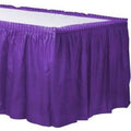 Purple Plastic Table Skirt 29in x 14ft