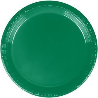 Emerald Green 7in Plastic Plates 20ct.