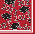 2PLY CLASS OF 2023 RED BEVERAGE NAPKINS 36CT.