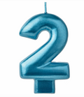 Numeral Candle #2 - Blue