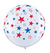 3' Qualatex Red and Blue Stars Latex Balloon 2CT.