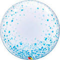 24" Blue Confetti Dots Bubble
